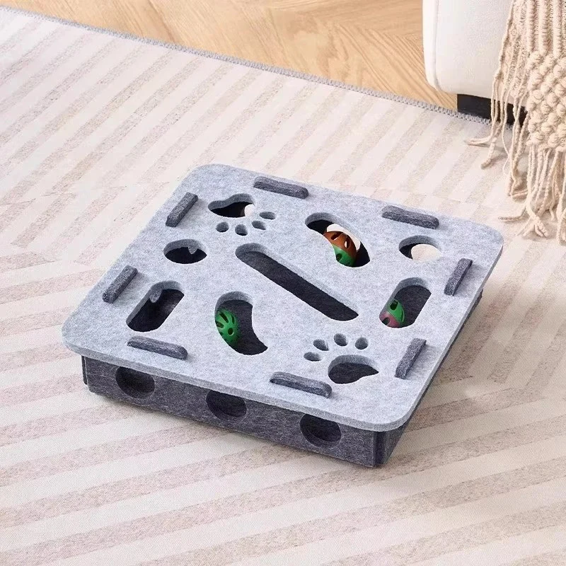 Felt Interactive Cat Puzzle Toy Box - Image 9