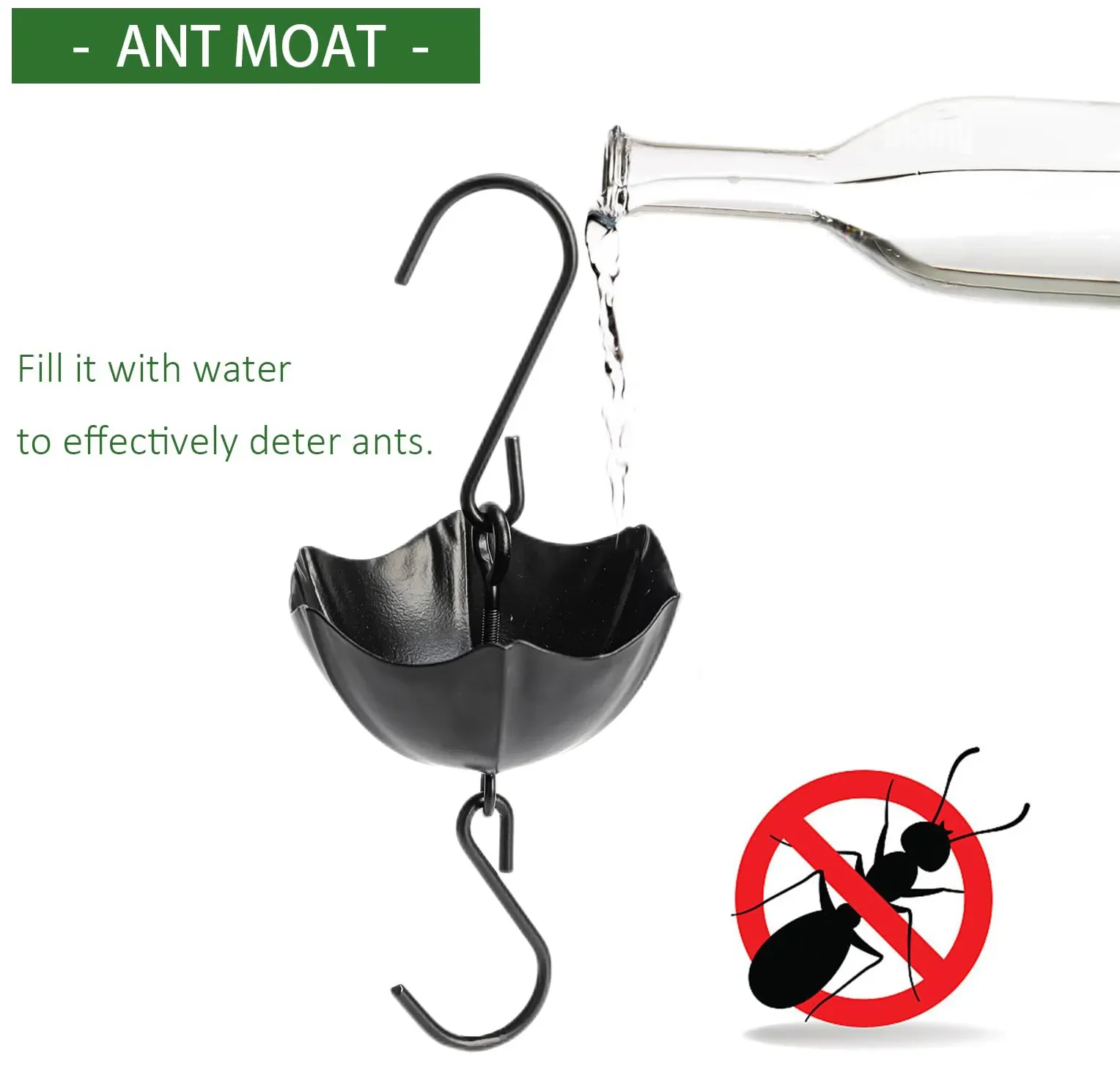 Flowers Glass Hummingbird Feeder With Ant Moat - Image 7