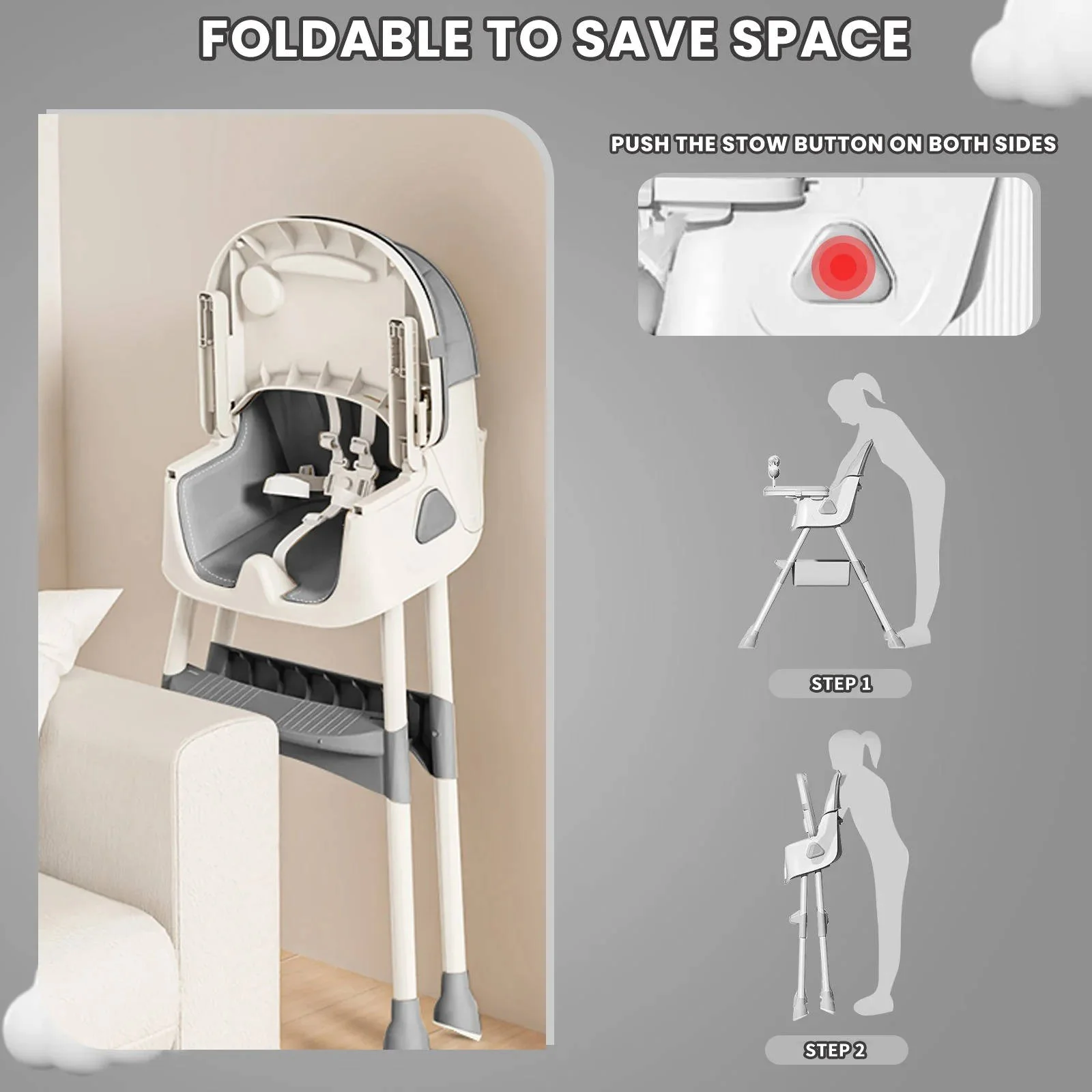 Foldable Baby High Chair - Image 2