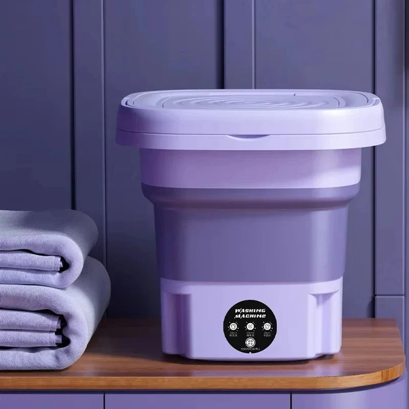 Foldable Portable Washing Machine with Spin Dryer | Mini Clothes Washer - Image 2
