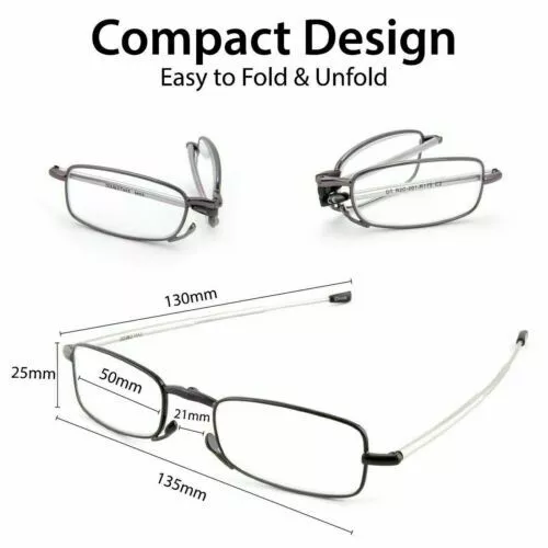 Folding Reading Glasses - Portable With Case - Image 3