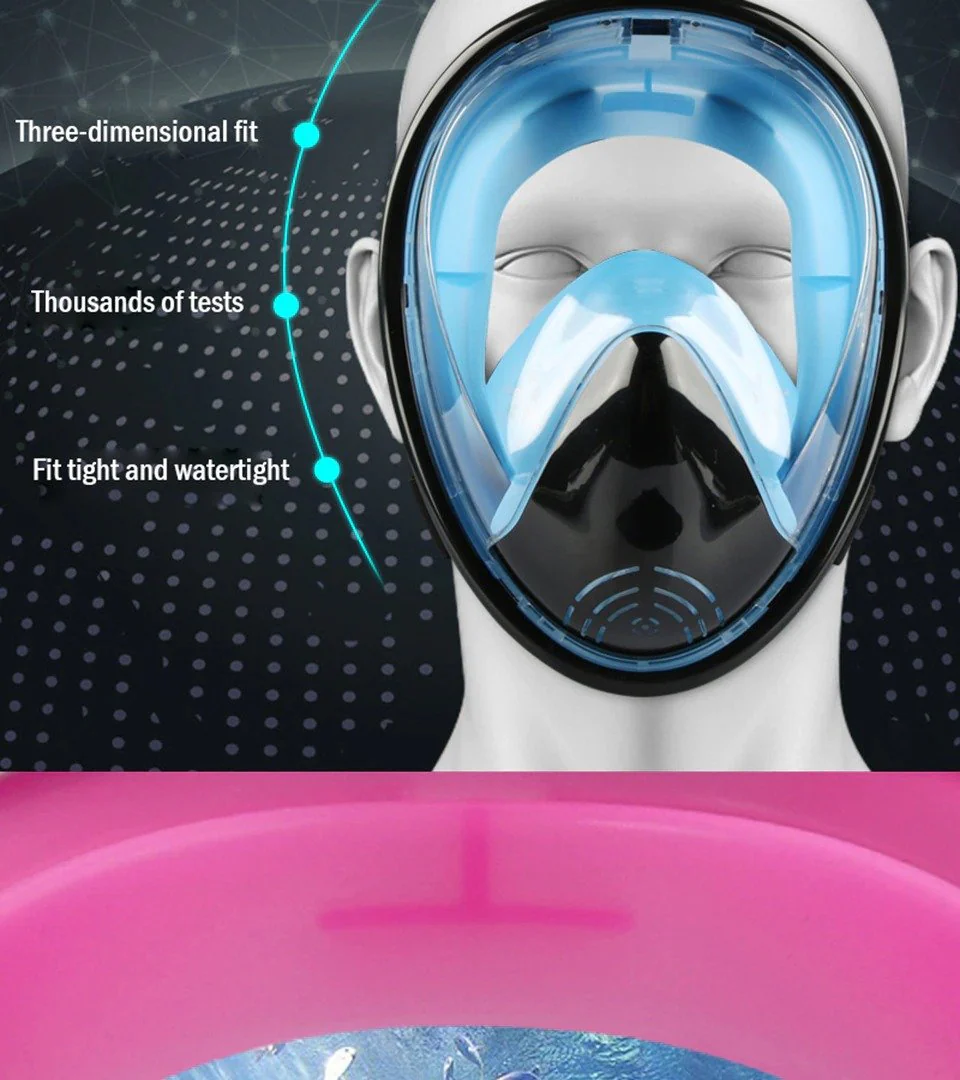Full Face Anti Fog Underwater Scuba Diving Mask - Image 11