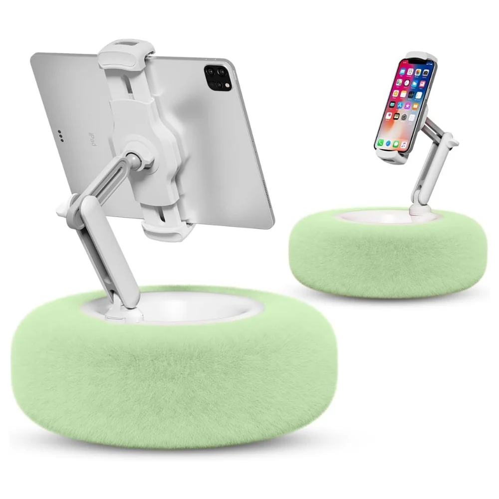 Fuzzy Pillow Phone Holder with Snack Bowl - Image 2