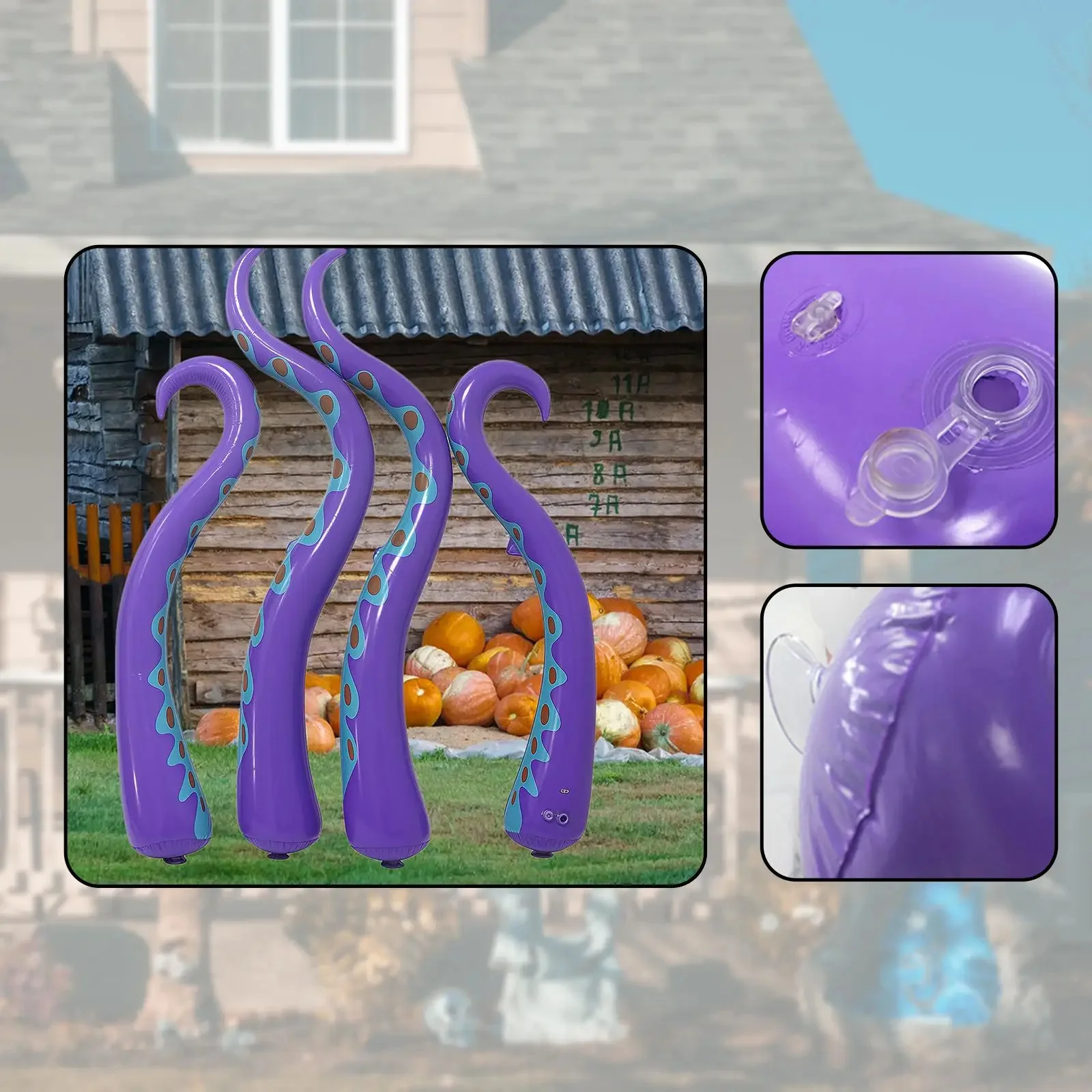 Giant Inflatable Octopus Tentacles Scary Halloween Decorations - Image 5