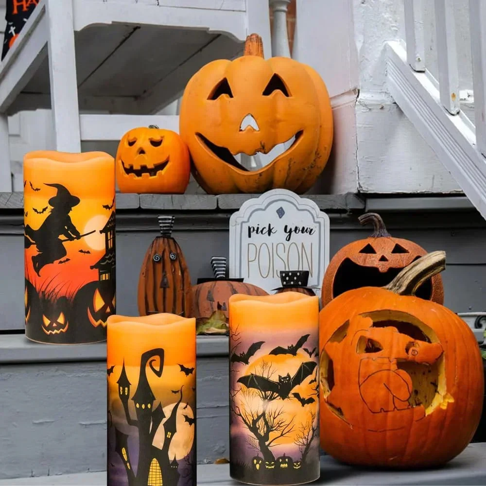 Halloween Flameless Candles Set