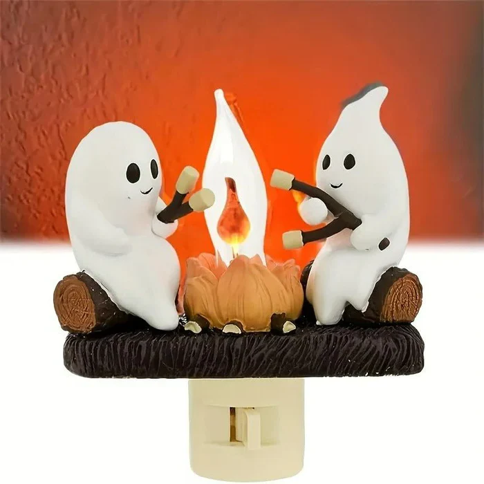 Halloween Ghost Bonfire Night Light - Campfire Flicker Flame Night Light - Image 4