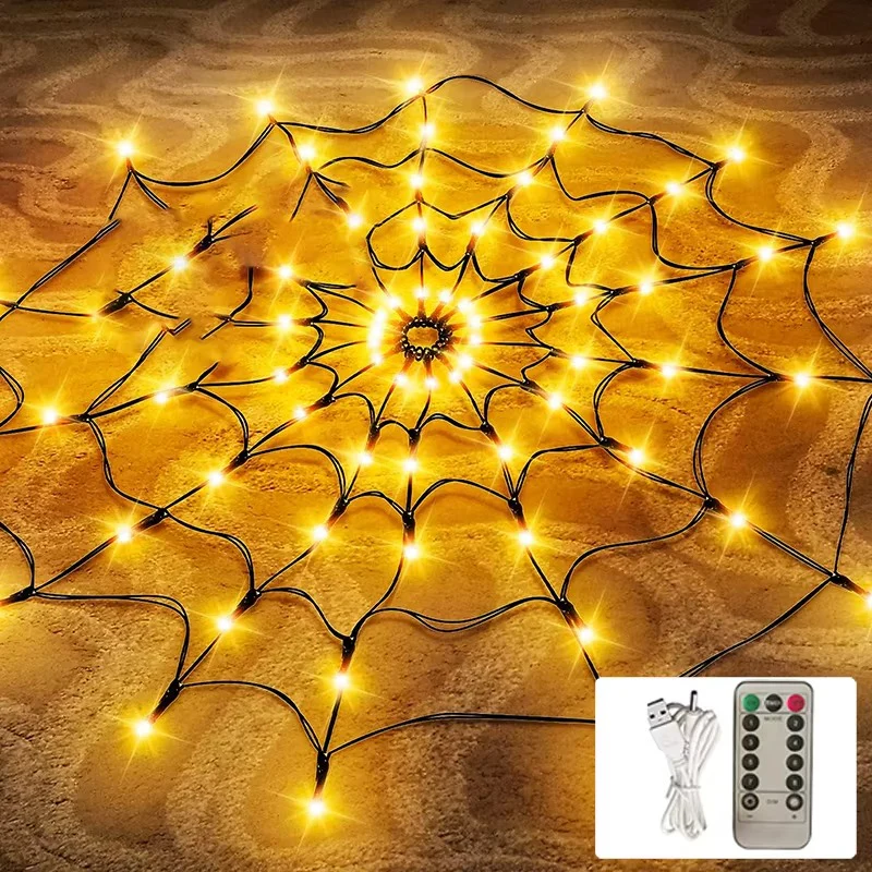 Halloween Spider Web Lights Outdoor - Image 7