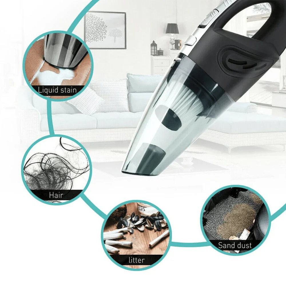 Handheld Cordless Vacuum Cleaner USB (120W 4000PA) for Car, Home, Pet hair and more (Wet/Dry) - Image 6