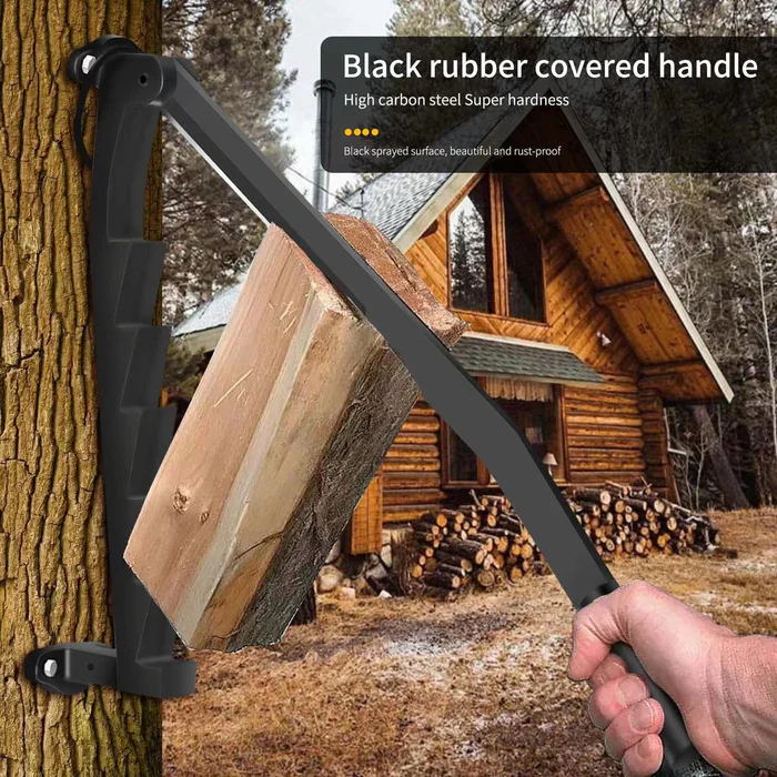 Hanging Carbon Steel Firewood Chopping Machine - Portable Wall Mounted Wood Kindling Splitter - Image 2