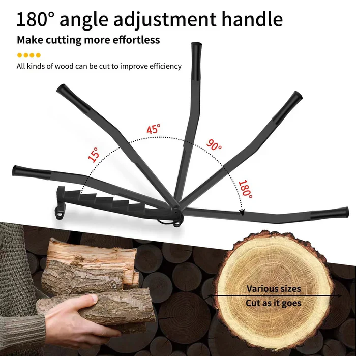 Hanging Carbon Steel Firewood Chopping Machine - Portable Wall Mounted Wood Kindling Splitter - Image 4