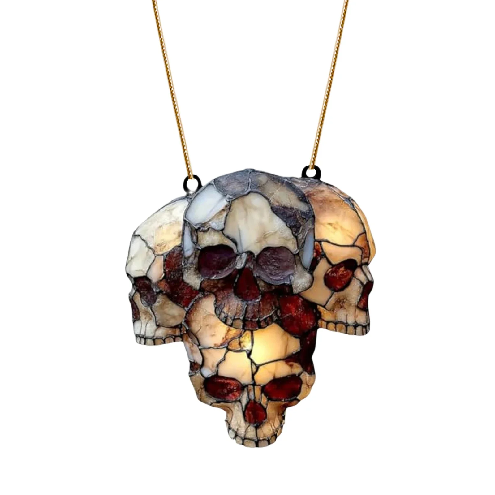 Hanging Skeleton Head Halloween Skull Decoration - Image 6