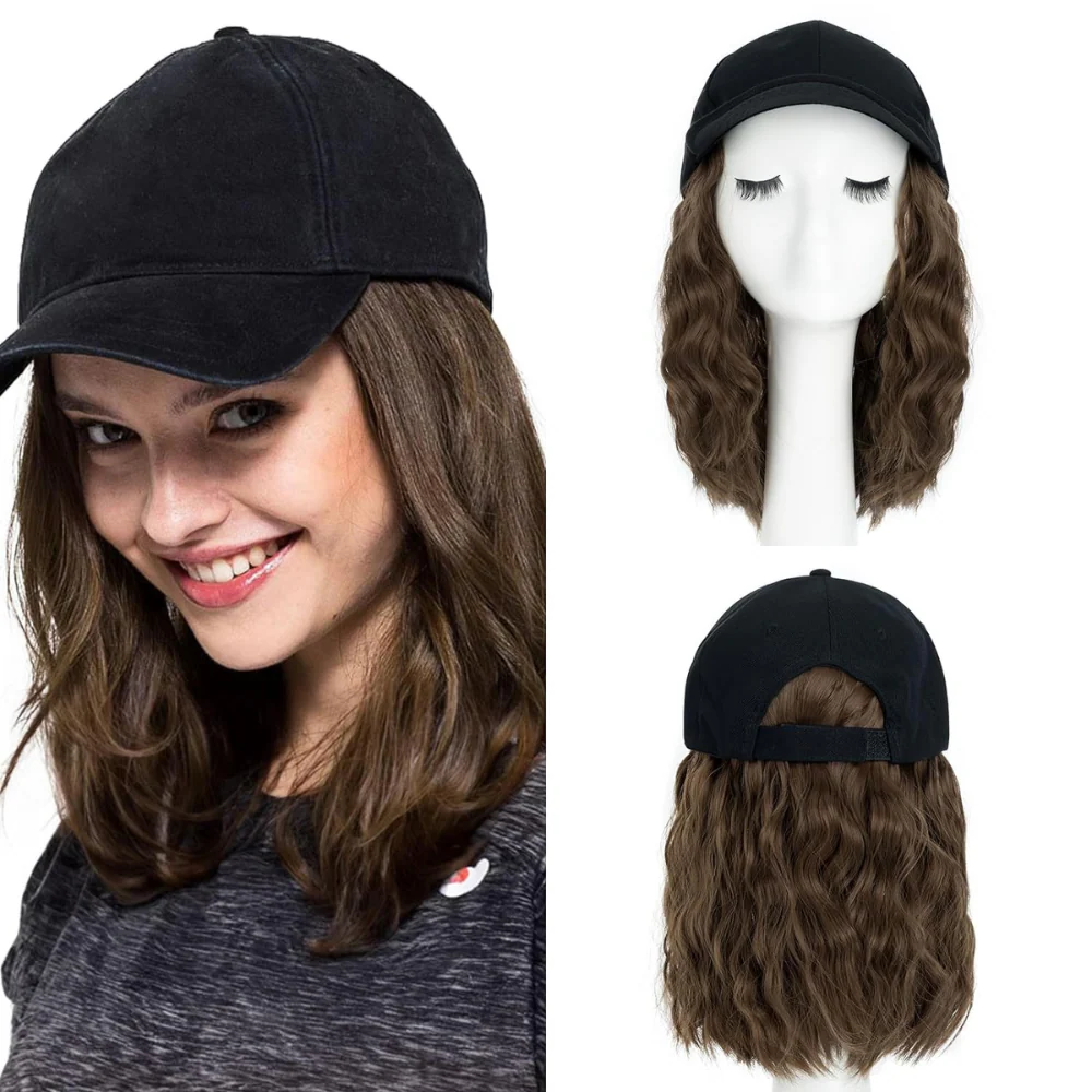 Heat Resistant Synthetic Wavy Wig Extension Baseball Cap - Image 7