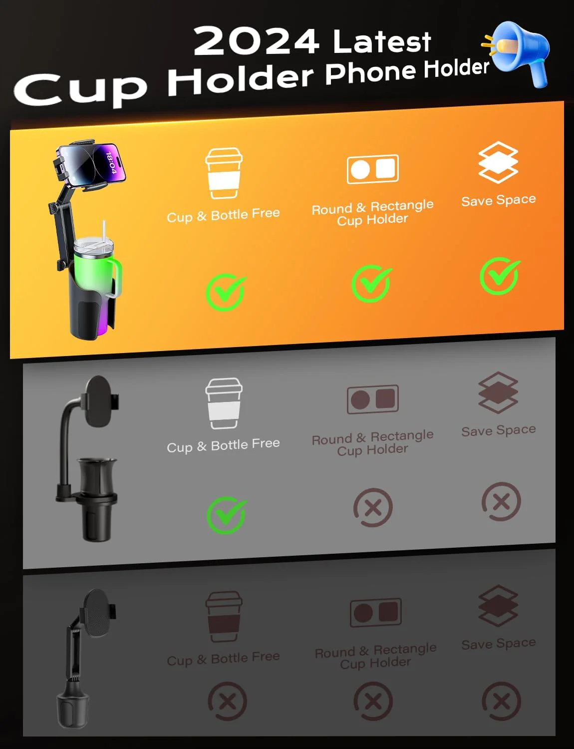 Phone Cup Holder Mount For Car - Image 3