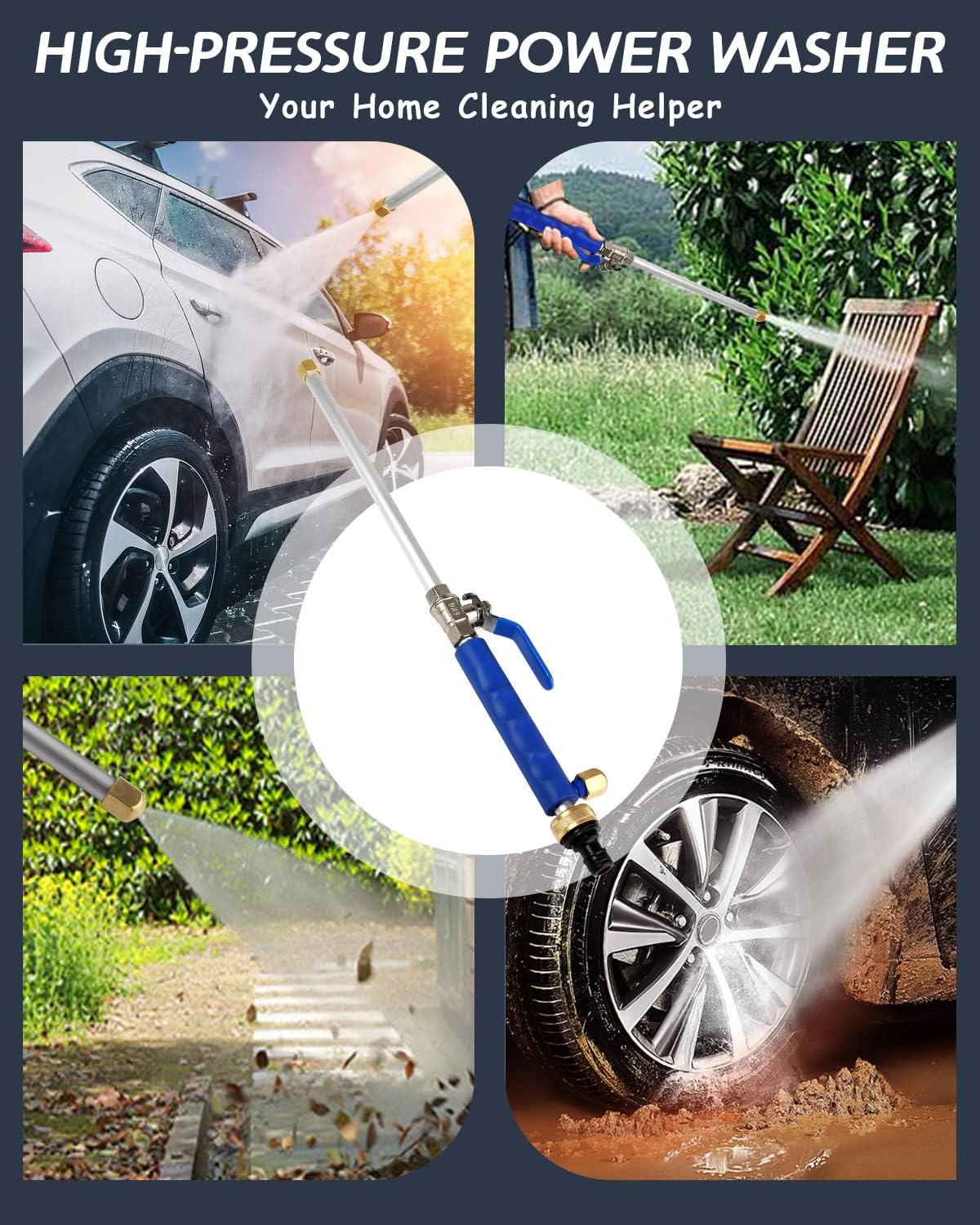 High-Pressure Washer Spray Nozzle Car Wash Water Hose - Image 7