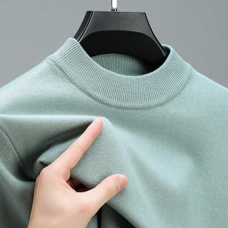 High-Quality Men's Cashmere Sweater With Elegant Hem - Image 3