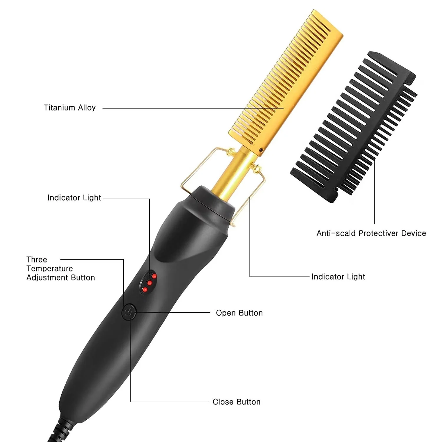 Hot Comb For Black Hair Thick And Coarse Hair - Image 12