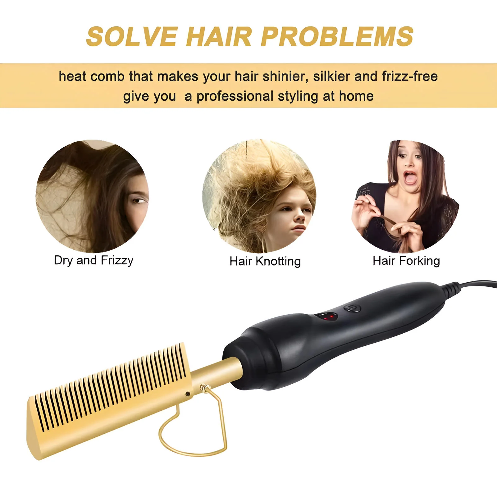 Hot Comb For Black Hair Thick And Coarse Hair - Image 3