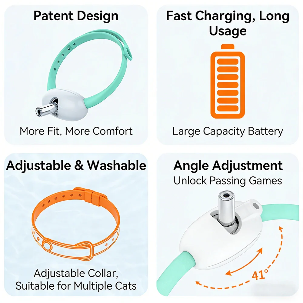 Interactive Laser Cat Collar with USB Charging - Image 5