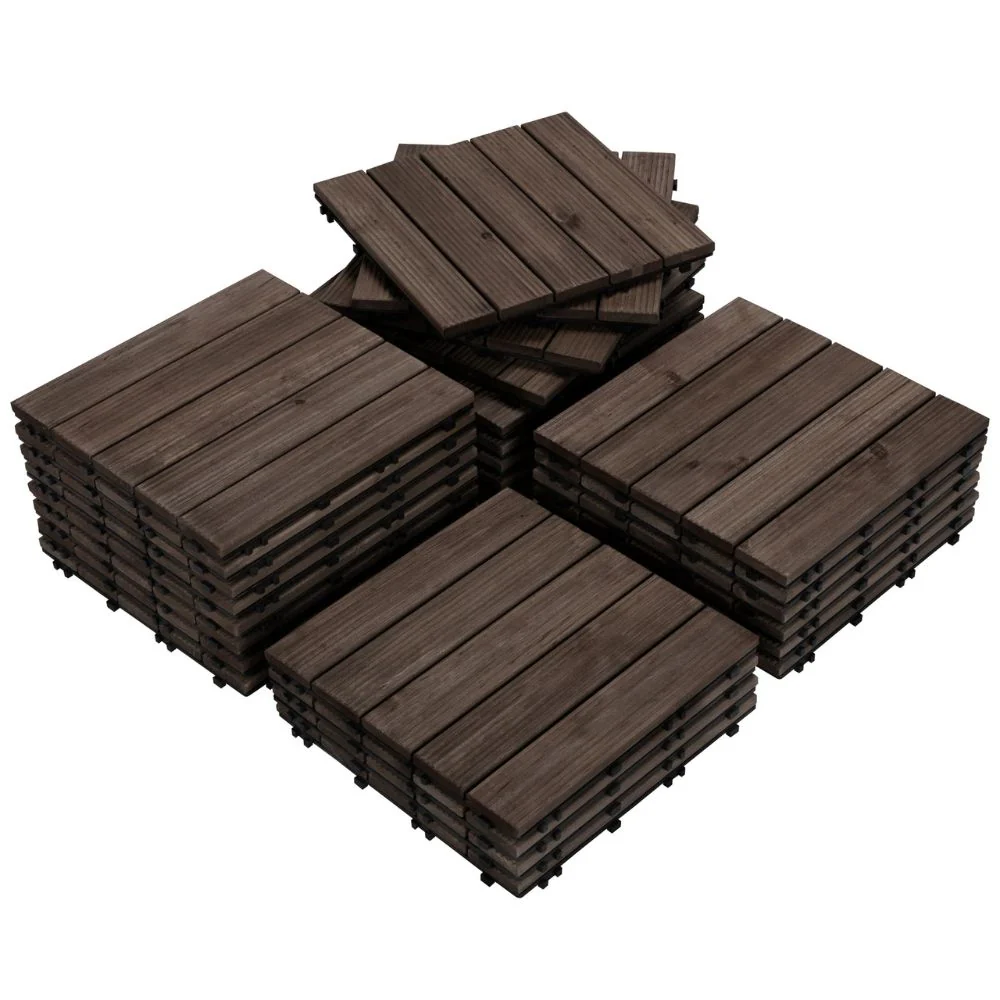 Interlocking Outdoor Patio Wood Flooring Deck Tiles 27Pcs - Image 7