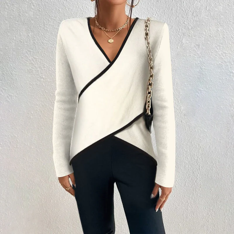Ivory V-neck sweater - Image 2