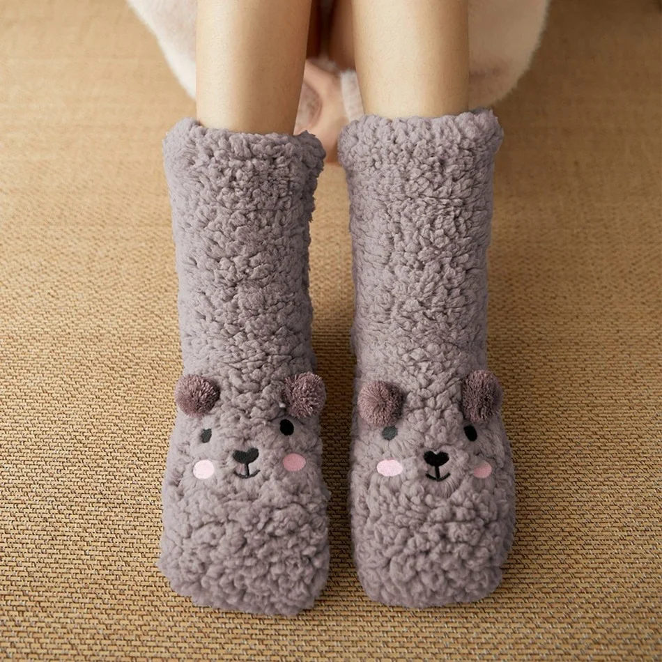 Kawaii Bear Fleece Warm Socks