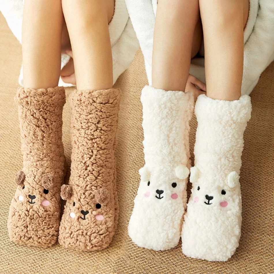 Kawaii Bear Fleece Warm Socks - Image 2