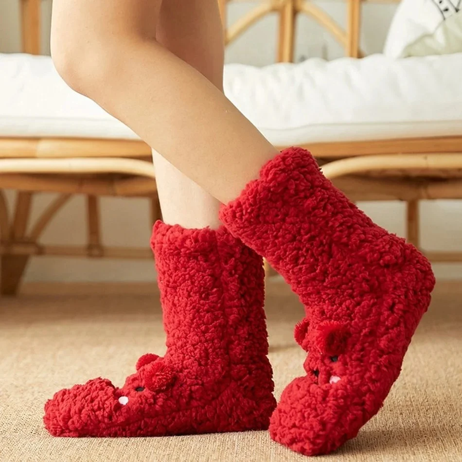Kawaii Bear Fleece Warm Socks - Image 3