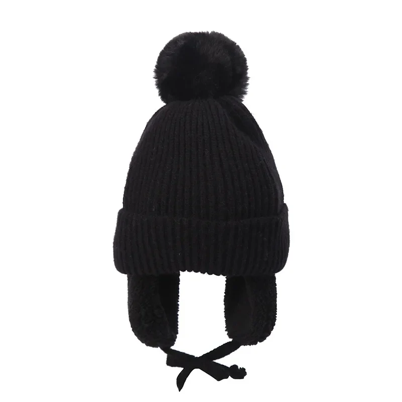 Kids Knit Beanie Winter Hat with Earflaps - Image 8