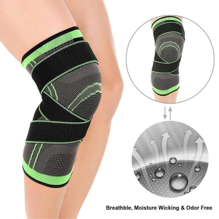 Knee Brace Compression Sleeve with Patella Stability Straps - Image 2