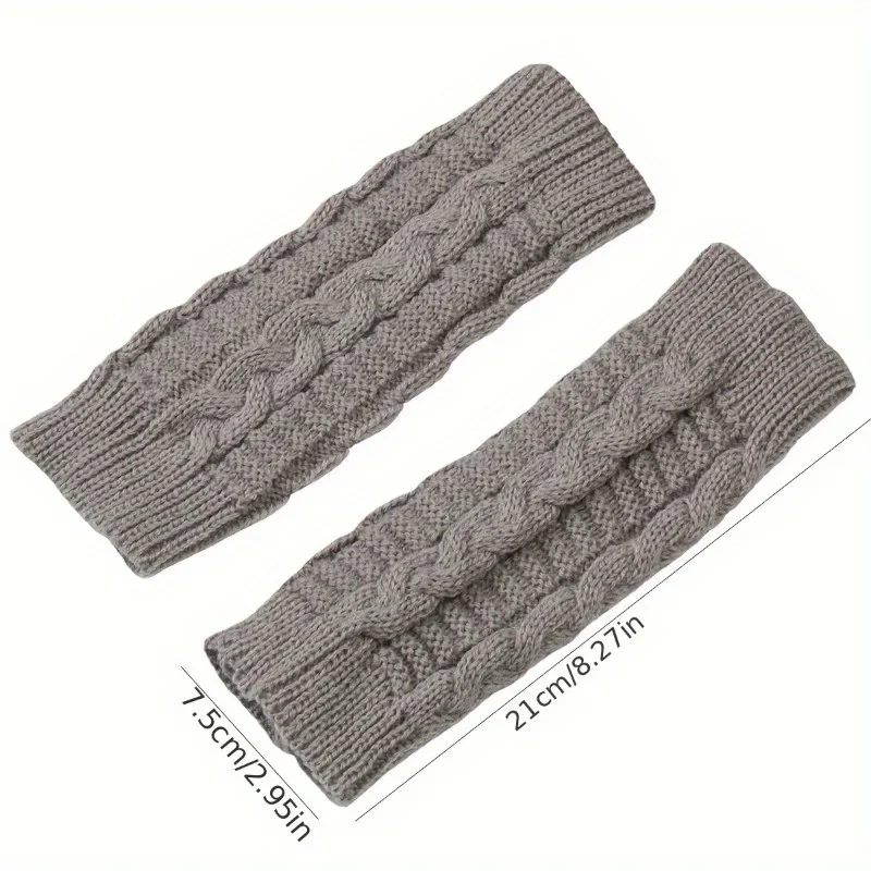 Knit Womens Winter Fingerless Gloves - Image 3
