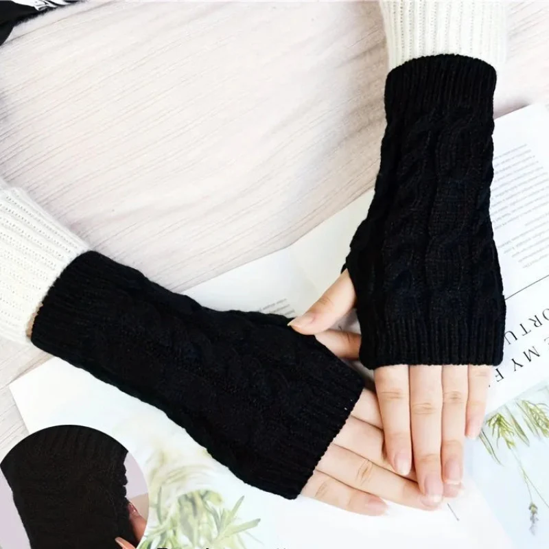 Knit Womens Winter Fingerless Gloves - Image 7