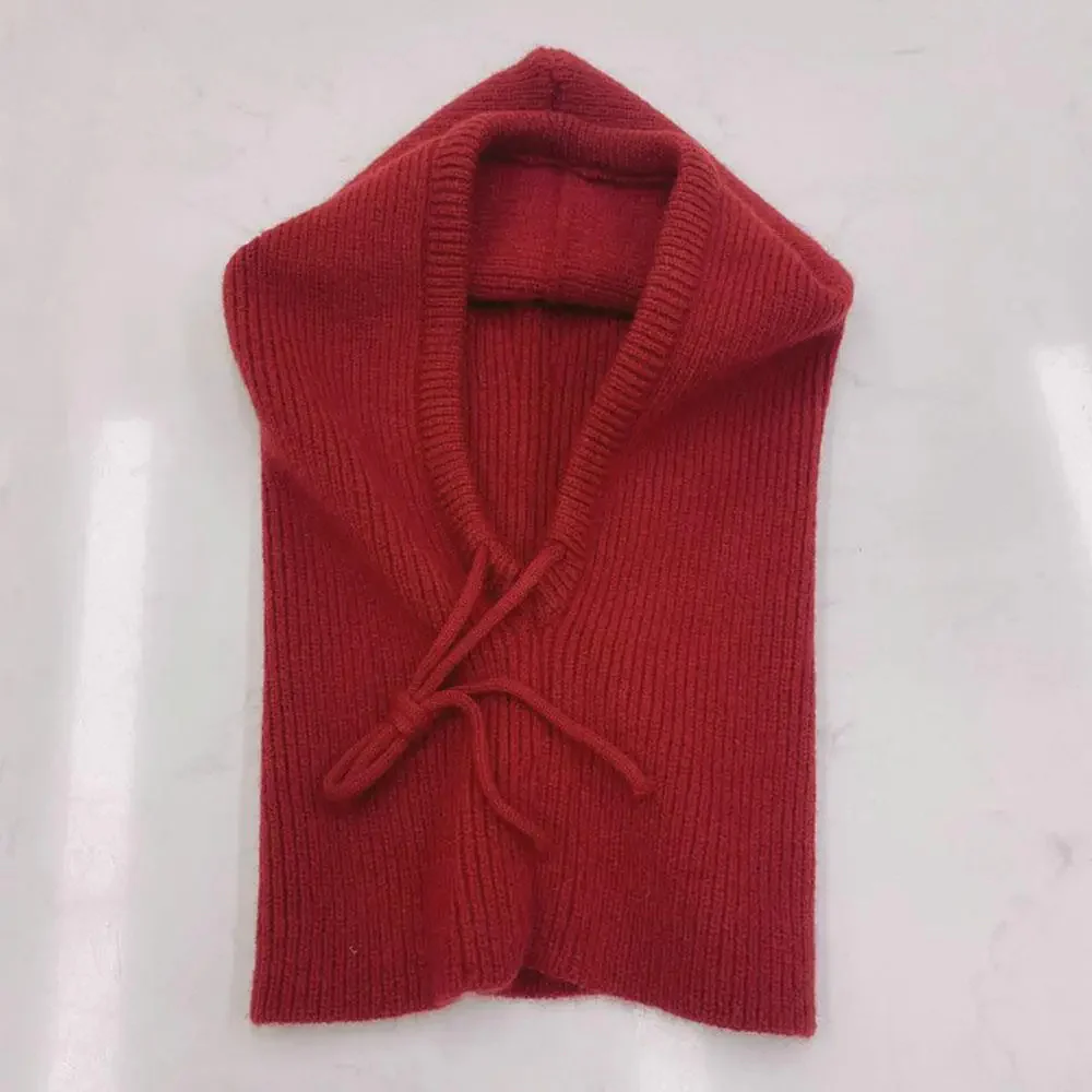 Knitted Hooded Balaclava Hat Neck Warmer - Image 5