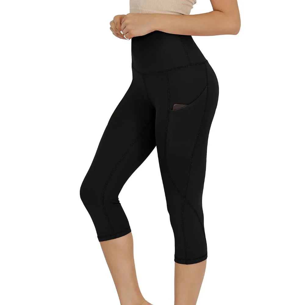 Ladies Capri Cotton Pants Leggings with Pockets - Image 7