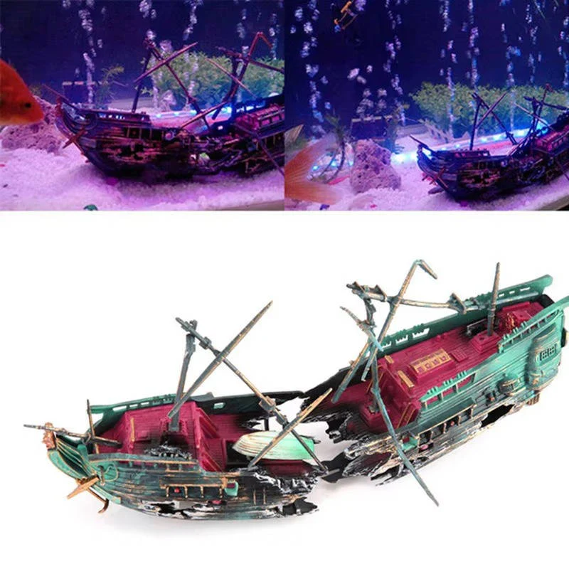 Large Aquarium Decorations - Boat - Image 2
