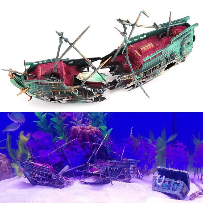 Large Aquarium Decorations - Boat - Image 3