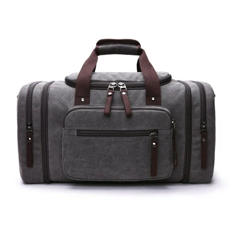 Large Capacity Canvas Travel Bag - Image 4