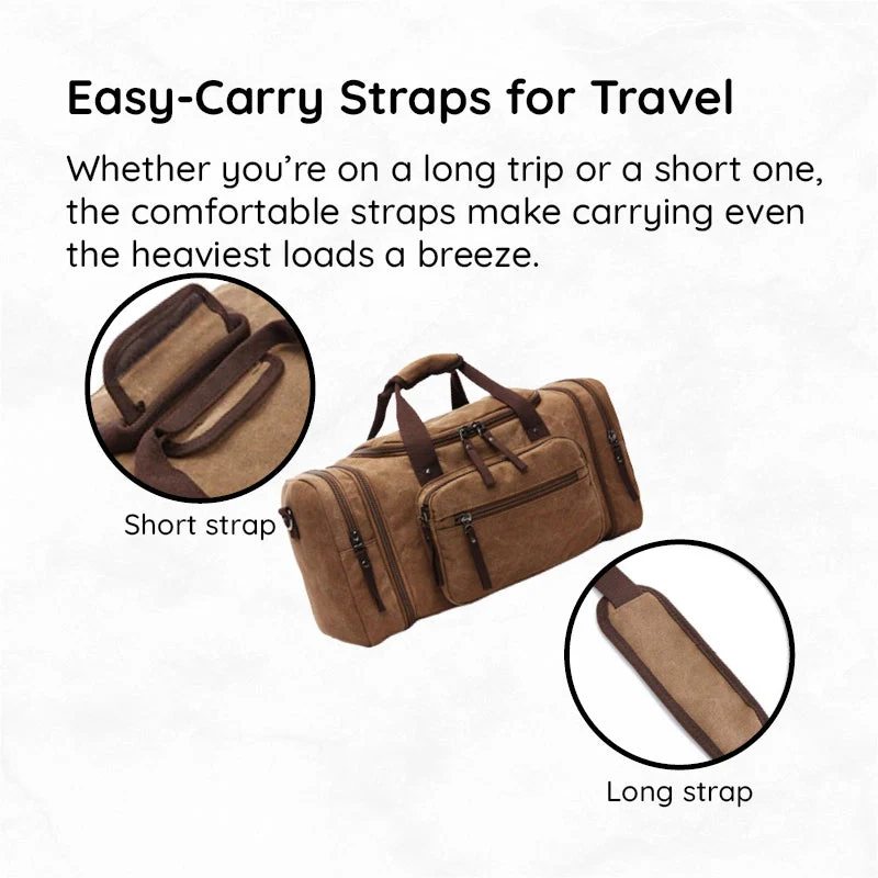 Large Capacity Canvas Travel Bag - Image 7
