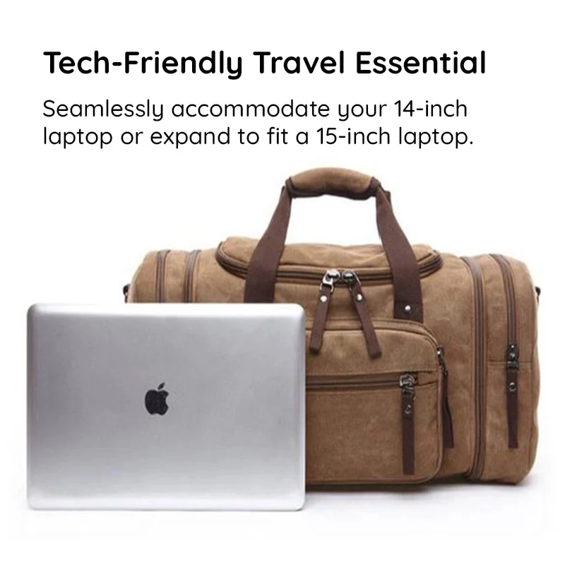 Large Capacity Canvas Travel Bag - Image 9