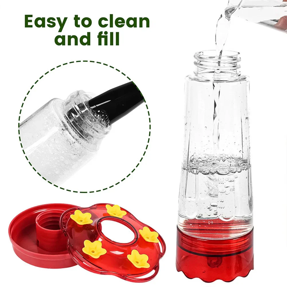 Large Capacity Plastic Hummingbird Feeder with Hook - Image 3