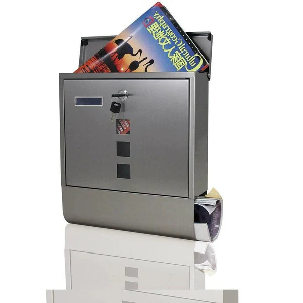Large Heavy Duty Wall Mounted Vertical Home Metal Lockable Mailbox - Image 3