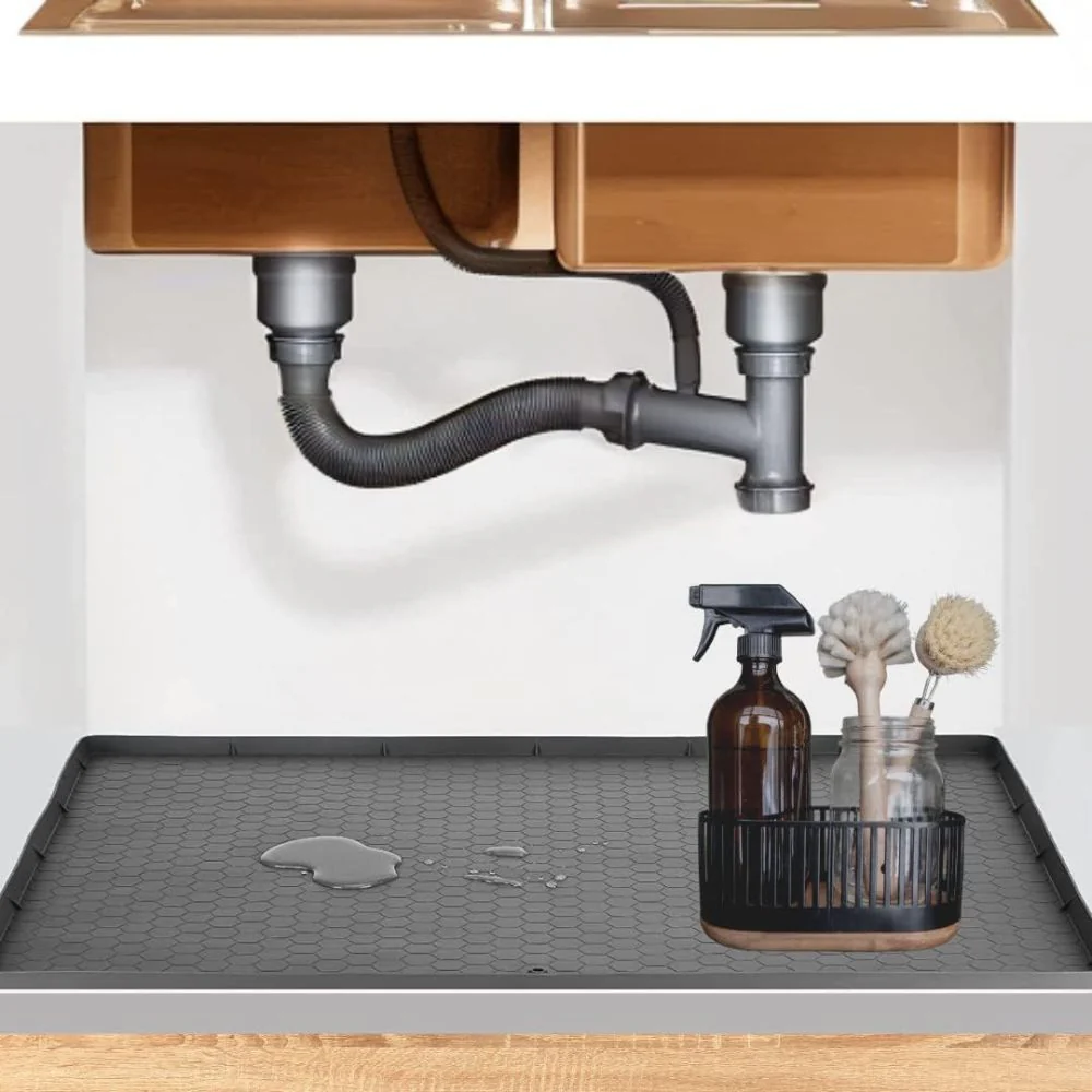 Large Under Kitchen Sink Mat Silicone Protective Liner - Image 2