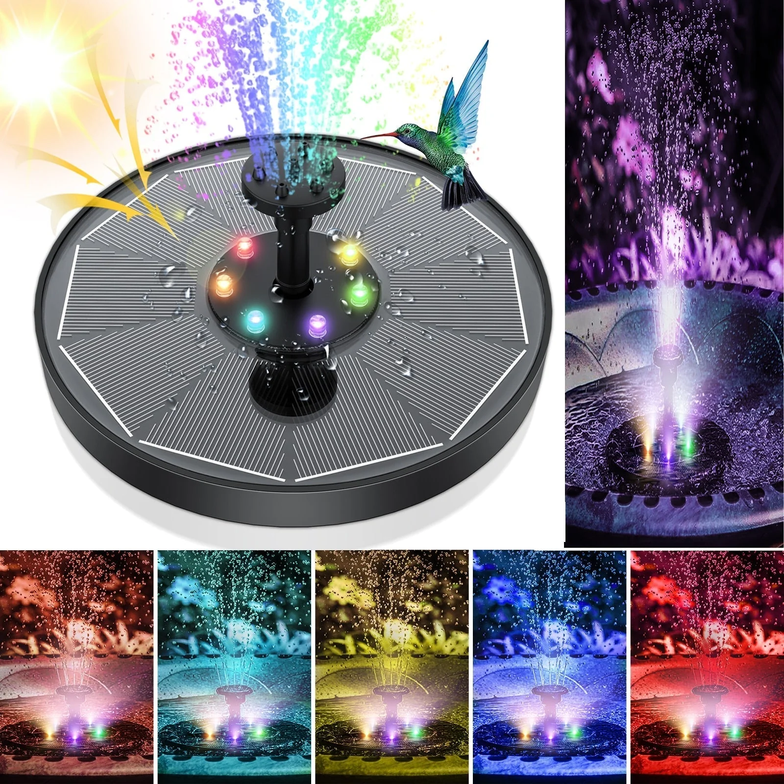 LED Solar Energy Fountain - Image 8