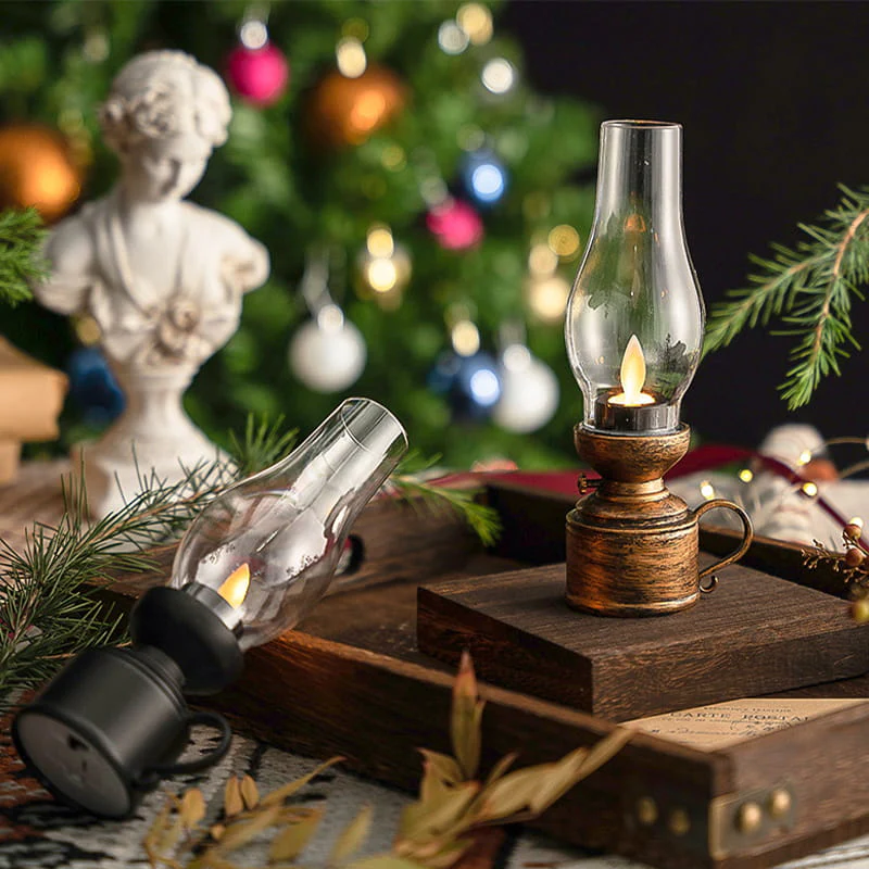 Led Vintage Kerosene Lamp, Electronic Swinging Candle - Image 2