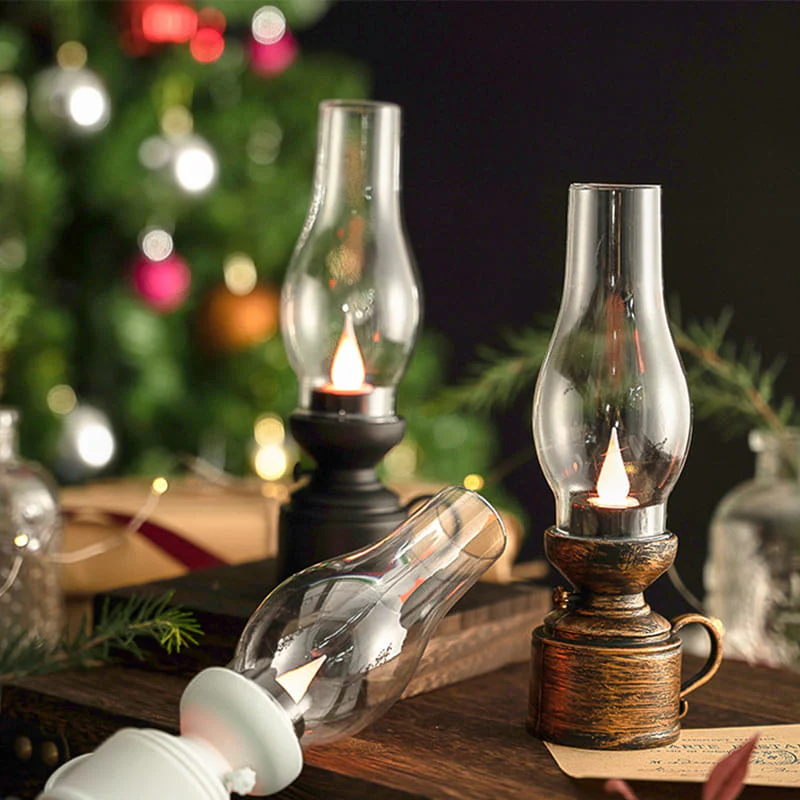 Led Vintage Kerosene Lamp, Electronic Swinging Candle - Image 7