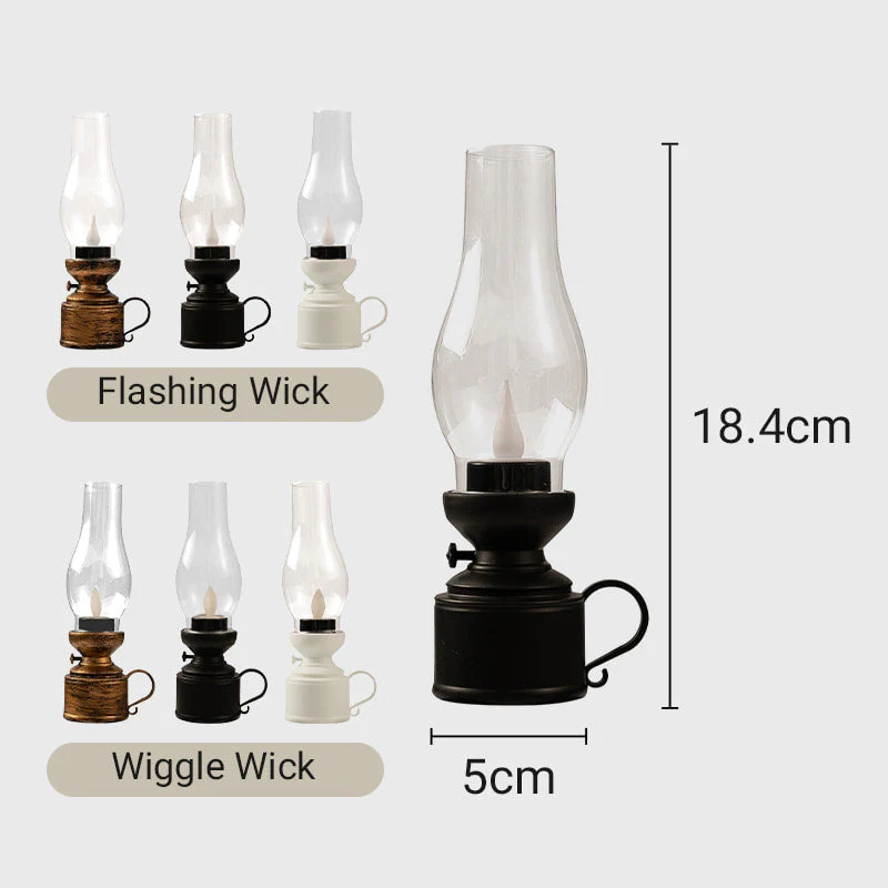 Led Vintage Kerosene Lamp, Electronic Swinging Candle - Image 9