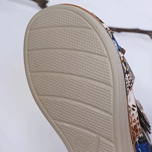 Leopard / Snake Print Orthopedic Leather Wedge Soft Sole Sandals - Image 5