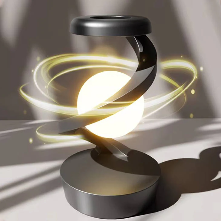Levitating Moon Lamp Gesture Control & Wireless Charging - Image 2