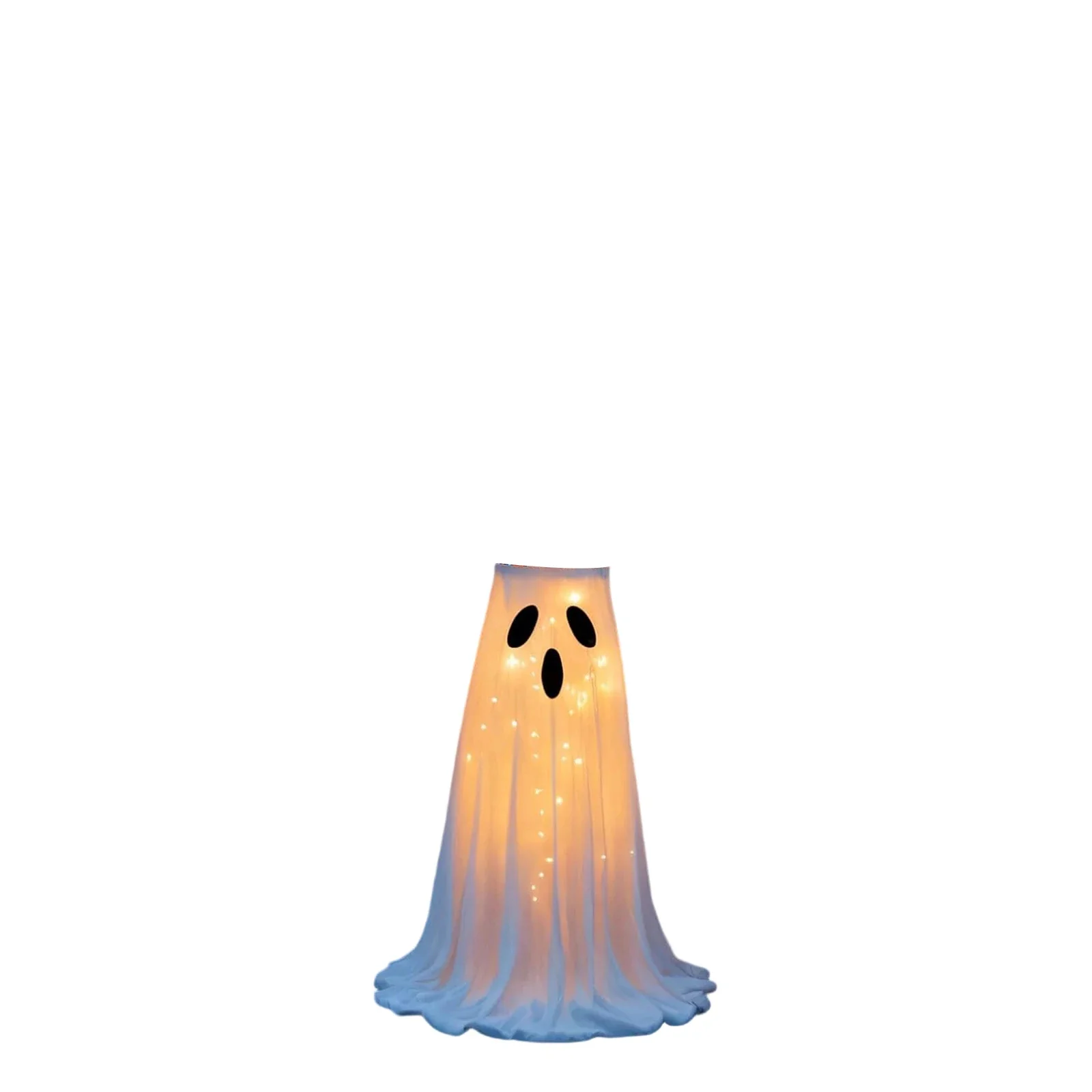 Lighted Halloween Candy Bowl Stand with Ghost Design - Image 3