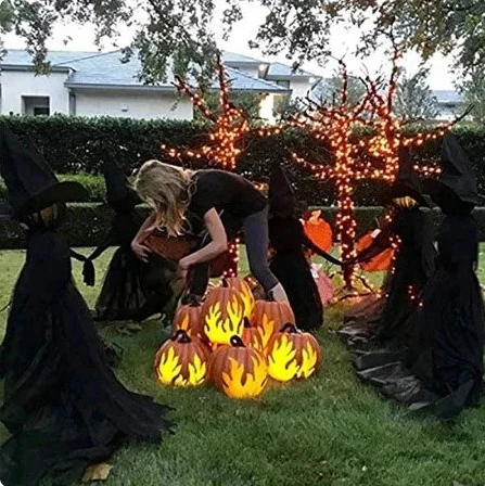 Lighted Halloween Witch Stake - Halloween Witches Decor - Image 4