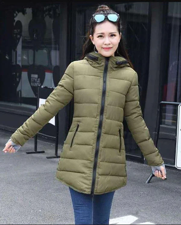 Long Quilted Coat For Women - Image 5
